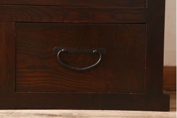 アンティーク家具　六尺　明治大正期　前面欅材!アンティーク収納箪笥サイドボード(水屋箪笥)(1)