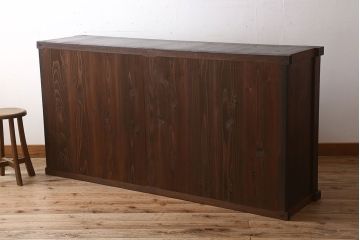 アンティーク家具　六尺　明治大正期　前面欅材!アンティーク収納箪笥サイドボード(水屋箪笥)(1)