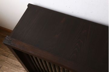 アンティーク家具　六尺　明治大正期　前面欅材!アンティーク収納箪笥サイドボード(水屋箪笥)(2)