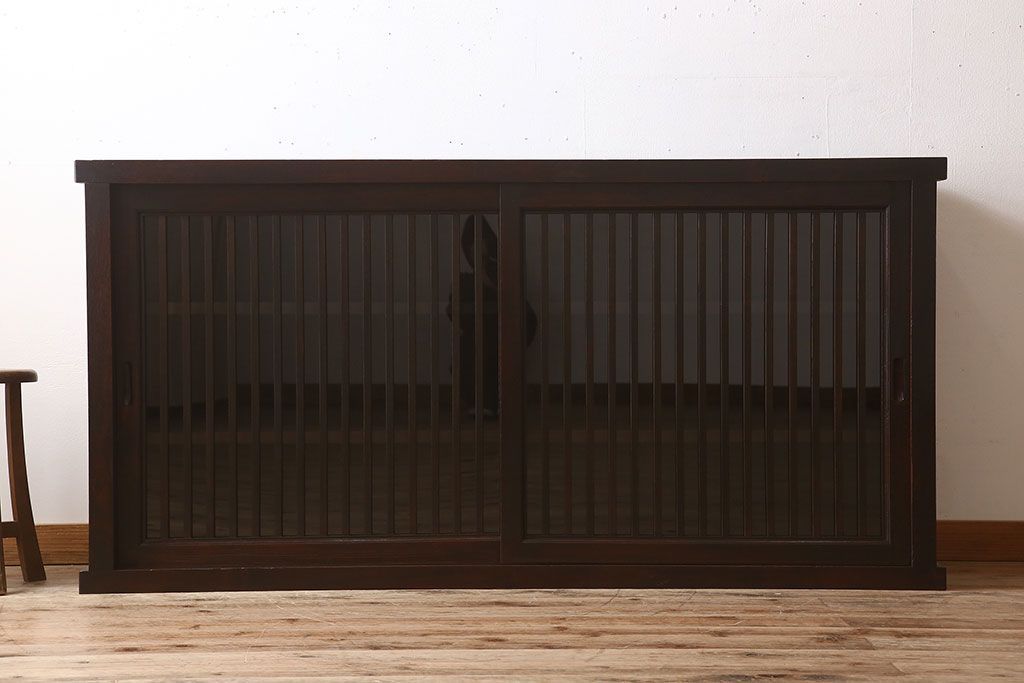 アンティーク家具　六尺　明治大正期　前面欅材!アンティーク収納箪笥サイドボード(水屋箪笥)(2)