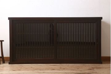 アンティーク家具　六尺　明治大正期　前面欅材!アンティーク収納箪笥サイドボード(水屋箪笥)(2)