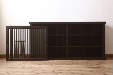 アンティーク家具　六尺　明治大正期　前面欅材!アンティーク収納箪笥サイドボード(水屋箪笥)(2)