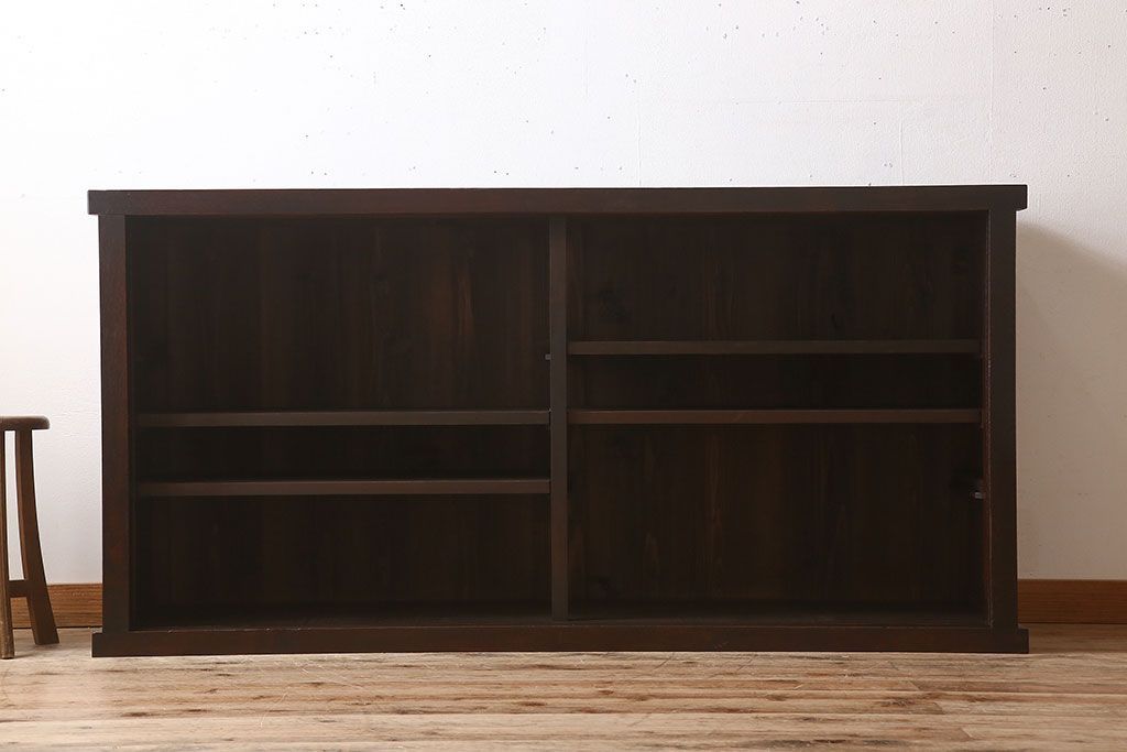 アンティーク家具　六尺　明治大正期　前面欅材!アンティーク収納箪笥サイドボード(水屋箪笥)(2)