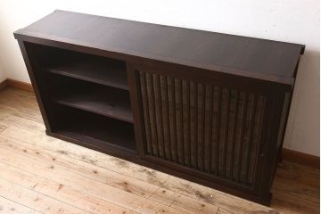 アンティーク家具　六尺　明治大正期　前面欅材!アンティーク収納箪笥サイドボード(水屋箪笥)(2)