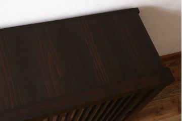 アンティーク家具　六尺　明治大正期　前面欅材!アンティーク収納箪笥サイドボード(水屋箪笥)(2)