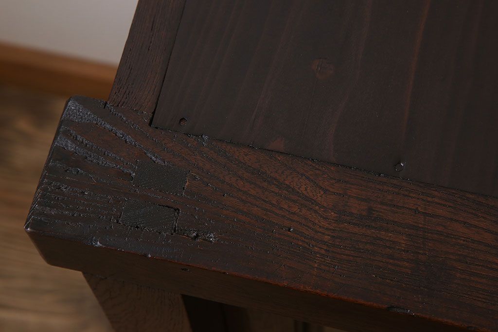 アンティーク家具　六尺　明治大正期　前面欅材!アンティーク収納箪笥サイドボード(水屋箪笥)(2)