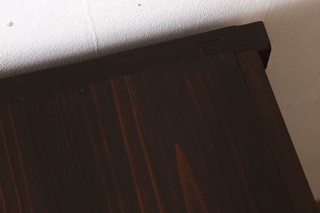 アンティーク家具　六尺　明治大正期　前面欅材!アンティーク収納箪笥サイドボード(水屋箪笥)(2)