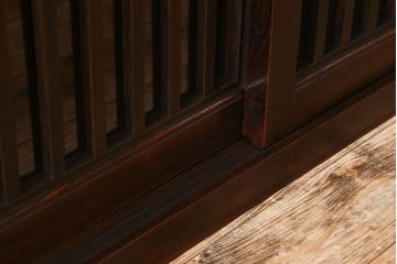 アンティーク家具　六尺　明治大正期　前面欅材!アンティーク収納箪笥サイドボード(水屋箪笥)(2)