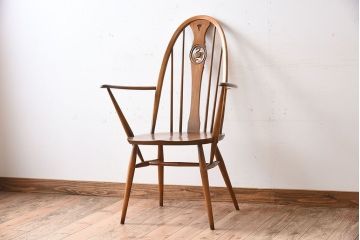ヴィンテージ家具　イギリス　ERCOL(アーコール)　ビンテージ　スワンアームチェア(クエーカーチェア)(2)