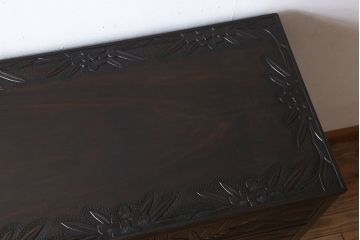 伝統工芸軽井沢彫　中古　チェスト(和タンス)