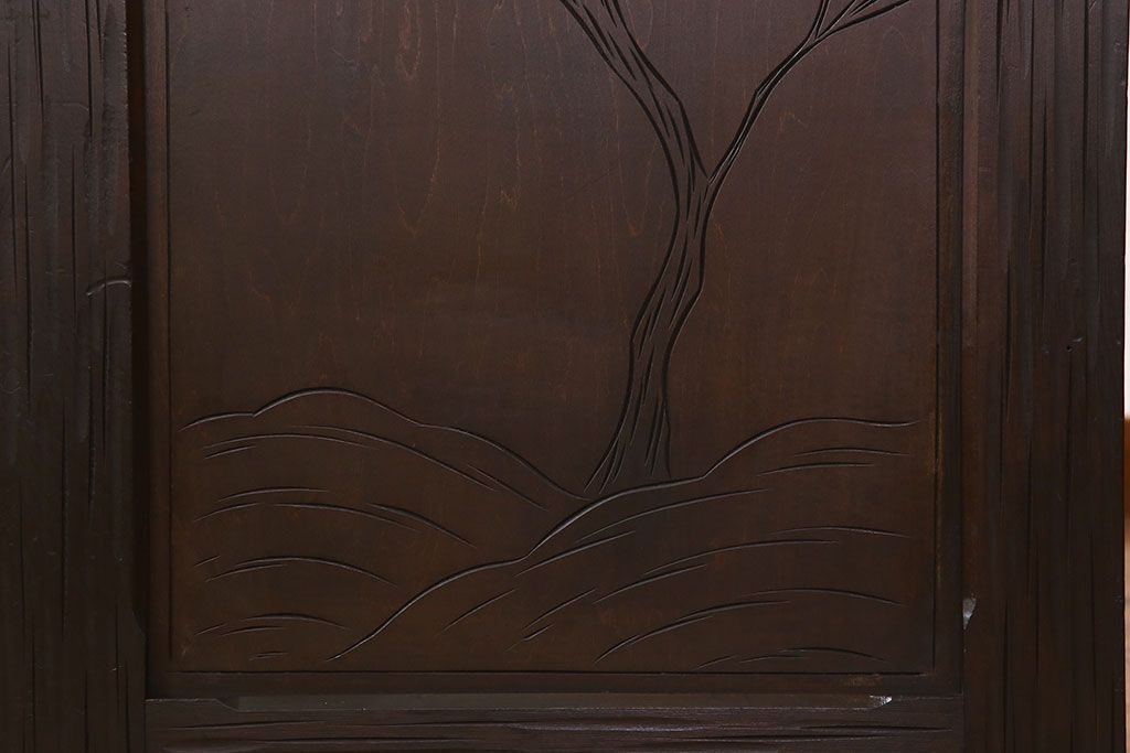 伝統工芸軽井沢彫　中古　チェスト(和タンス)