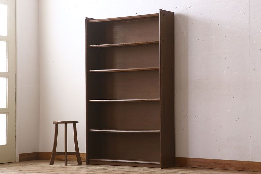 ヴィンテージ家具　昭和レトロ　1960年　ビンテージ　古い栓材のシンプルな本棚