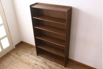 ヴィンテージ家具　昭和レトロ　1960年　ビンテージ　古い栓材のシンプルな本棚