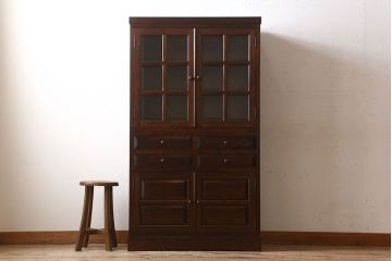 【K様　ご成約済み】中古　松本民芸家具　G-1型　面取り食器棚(カップボード)(定価約41万4千円)