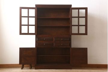 【K様　ご成約済み】中古　松本民芸家具　G-1型　面取り食器棚(カップボード)(定価約41万4千円)