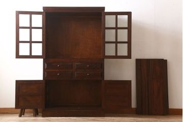 【K様　ご成約済み】中古　松本民芸家具　G-1型　面取り食器棚(カップボード)(定価約41万4千円)