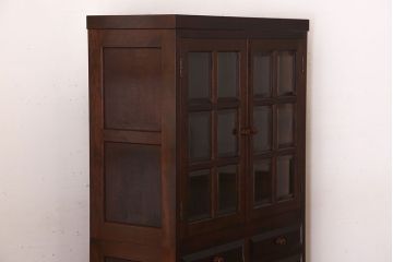【K様　ご成約済み】中古　松本民芸家具　G-1型　面取り食器棚(カップボード)(定価約41万4千円)