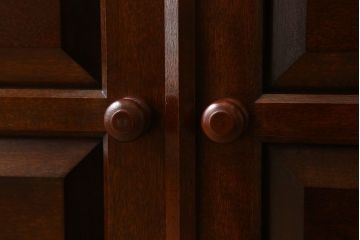 【K様　ご成約済み】中古　松本民芸家具　G-1型　面取り食器棚(カップボード)(定価約41万4千円)