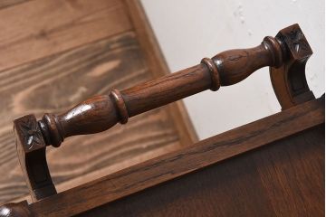 アンティーク雑貨　フランスアンティーク　オーク材!キャスター付きワゴン