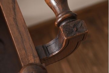 アンティーク雑貨　フランスアンティーク　オーク材!キャスター付きワゴン