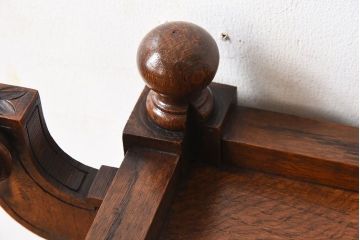 アンティーク雑貨　フランスアンティーク　オーク材!キャスター付きワゴン