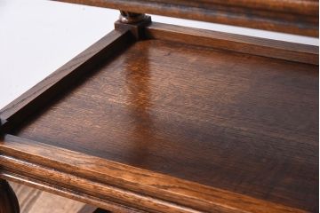 アンティーク雑貨　フランスアンティーク　オーク材!キャスター付きワゴン