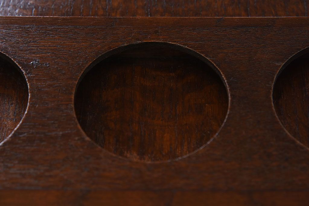 アンティーク雑貨　フランスアンティーク　オーク材!キャスター付きワゴン