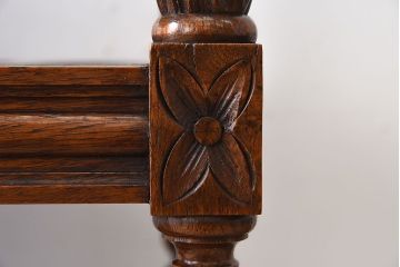 アンティーク雑貨　フランスアンティーク　オーク材!キャスター付きワゴン