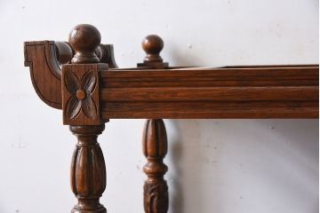 アンティーク雑貨　フランスアンティーク　オーク材!キャスター付きワゴン