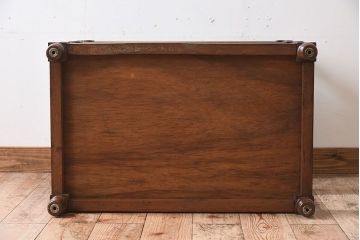 アンティーク雑貨　フランスアンティーク　オーク材!キャスター付きワゴン