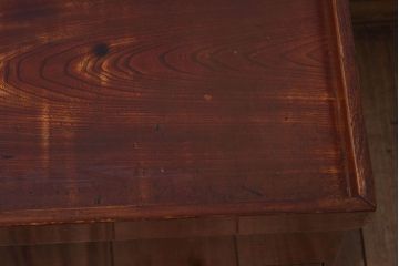 アンティーク家具　総欅材　漆塗り　和製アンティークの箱膳(収納箱・小引き出し)