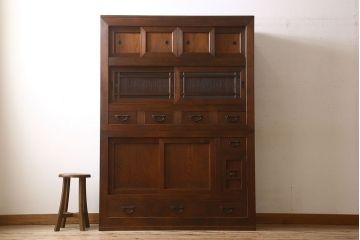 アンティーク家具　大正期　和モダンスタイル　アンティーク水屋箪笥