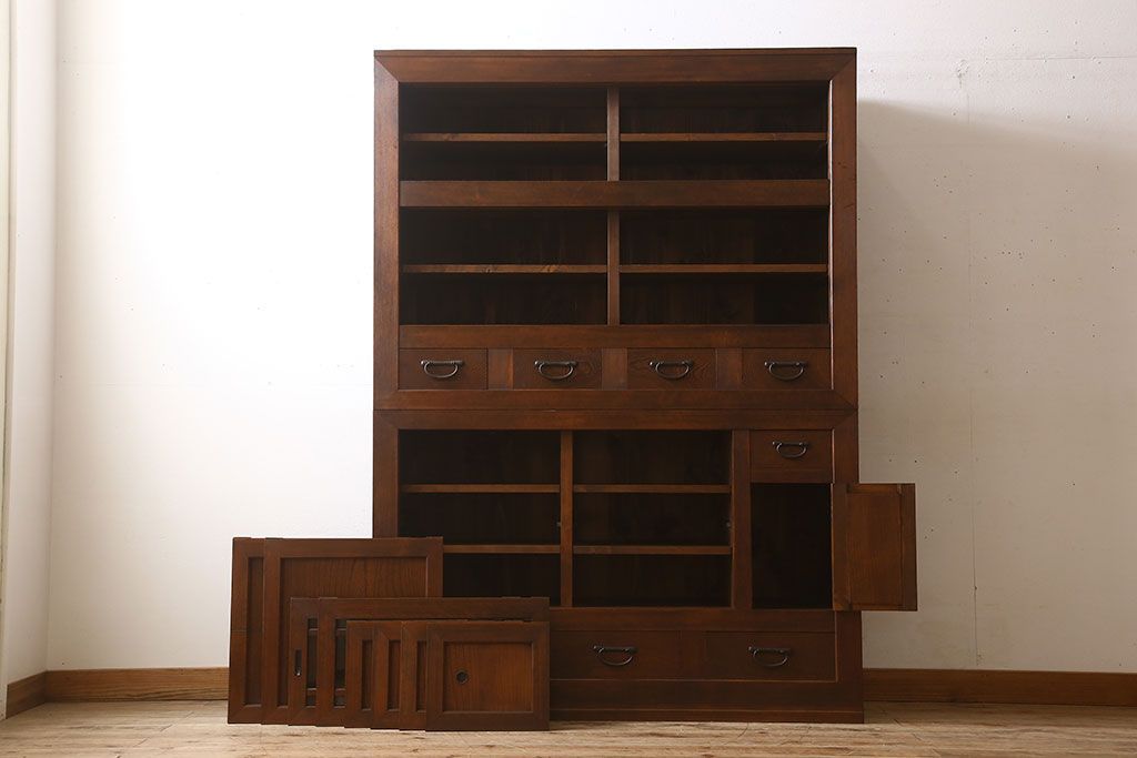 アンティーク家具　大正期　和モダンスタイル　アンティーク水屋箪笥