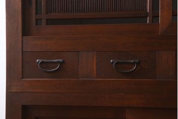 アンティーク家具　大正期　和モダンスタイル　アンティーク水屋箪笥