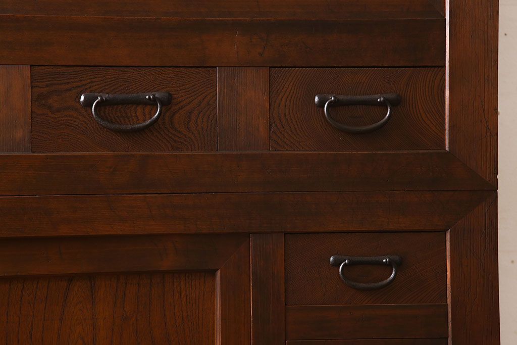 アンティーク家具　大正期　和モダンスタイル　アンティーク水屋箪笥