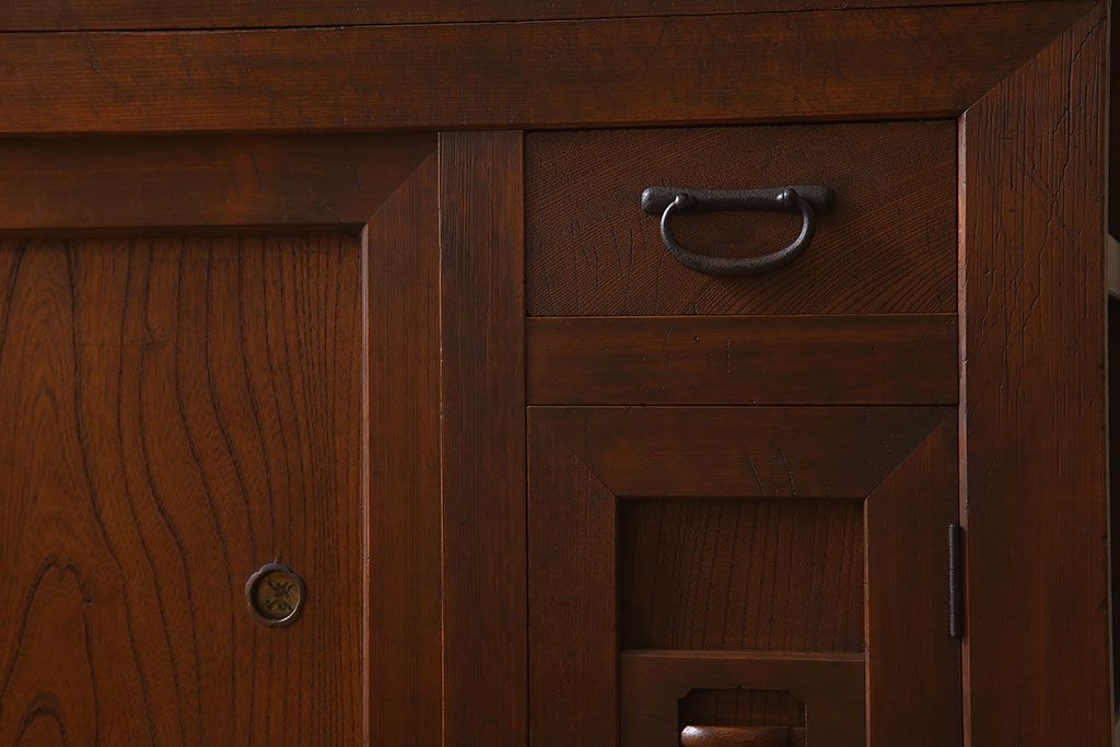 アンティーク家具　大正期　和モダンスタイル　アンティーク水屋箪笥