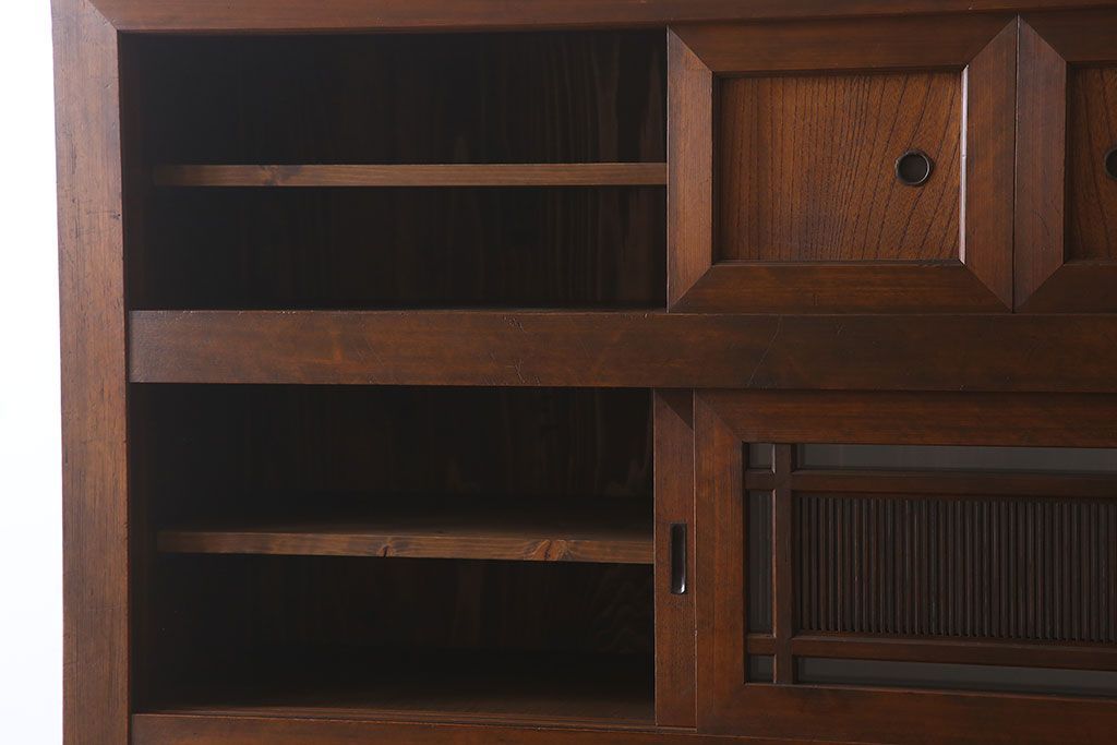 アンティーク家具　大正期　和モダンスタイル　アンティーク水屋箪笥