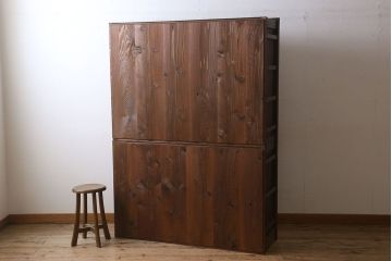 アンティーク家具　大正期　和モダンスタイル　アンティーク水屋箪笥