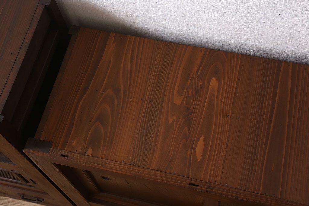 アンティーク家具　大正期　和モダンスタイル　アンティーク水屋箪笥