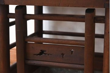 アンティーク雑貨　和製アンティーク　透かし彫り!古い木のこたつやぐら(炬燵櫓)(2)