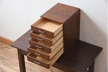 レトロ家具　ナラ材!レトロかわいいアンティーク小引き出し