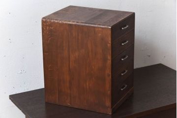 レトロ家具　ナラ材!レトロかわいいアンティーク小引き出し
