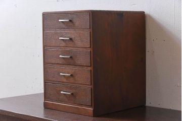 レトロ家具　ナラ材!レトロかわいいアンティーク小引き出し