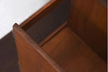 アンティーク雑貨　古い木味のレトロなアンティーク引き出し付き本立て(3)