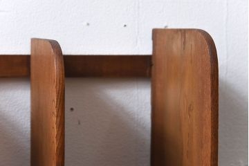 アンティーク雑貨　古い木味のレトロなアンティーク引き出し付き本立て(3)