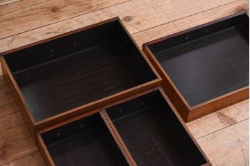 アンティーク雑貨　古民具・骨董　総欅材製!アンティーク裁縫箱(小引き出し)