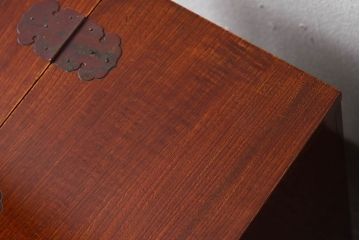 アンティーク雑貨　古民具・骨董　総欅材製!アンティーク裁縫箱(小引き出し)