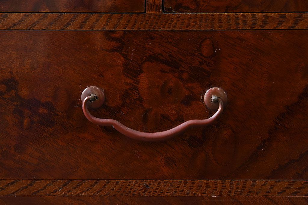 アンティーク雑貨　古民具・骨董　総欅材製!アンティーク裁縫箱(小引き出し)