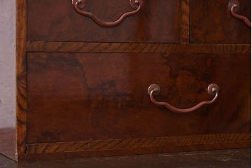 アンティーク雑貨　古民具・骨董　総欅材製!アンティーク裁縫箱(小引き出し)