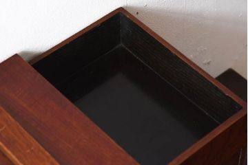 アンティーク雑貨　古民具・骨董　総欅材製!アンティーク裁縫箱(小引き出し)